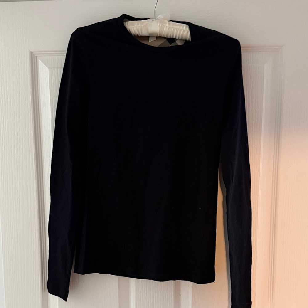 Burberry Black Long Sleeve Tee